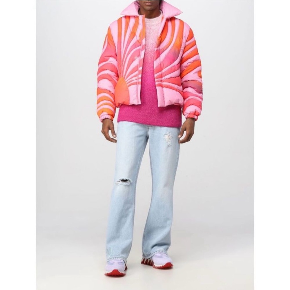 ERL Unisex Pink Sunset Puffer Coat